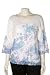 Plus 3/4 Sleeve Flower Design Top