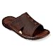 Mantaray- Brown leather cross-stitch mules