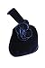 Navy blue velvet wrist bag evening handbag with corsage flower
