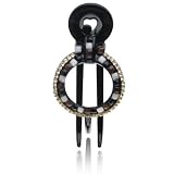 JLN Design Crystal Clip - Round Model No. CRAC004 ( Black )