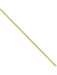 14k Yellow Gold 16in 1.0mm Solid Polished Franco Necklace Chain Metal Wt- 3.56g