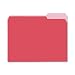 Pendaflex Two- Tone Color File Folders, 3 Tab Position, Letter Size, Red, 100 Per Box (152 1/3 RED)