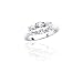 14k White or Yellow Gold Oval Diamond 3-Stone Ring (I-J Color, I1 Clarity)
