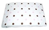American Baby Company Portable Crib Sheet Percale - Pink Dots