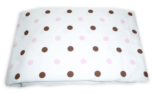 American Baby Company Portable Crib Sheet Percale - Pink Dots product image