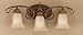 Murray Feiss VS10903-ATS Three-Light Sonoma Valley Collection Vanity Strip, Aged Tortoise Shell with French Scarvo Glass Shades