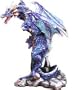 Blue Attacking Dragon Stone Resin Statue Figurine Dragons