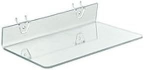 Count of 4 New Retails Clear Acrylic Shelf For Pegboard 13.5"w x 6"d x 2"high