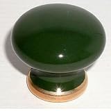 1 1/2 Imperial Knob - Aga Green W/Gold Foot