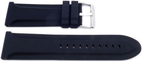 Genuine Silicone Black Heavy Duty 28 Millimeter Watch Strap