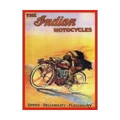 F1828 THE INDIAN MOTOCYCLES K�hlschrank-Magnet im nostaligischem Stil
