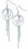 Clear Dangling Bunny Hoop Earrings