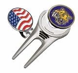 Louisiana State (LSU) Tigers Divot Tool Hat Clip with Golf Ball Marker (Set of 2)