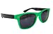 2 Tone Neon Wayfarer Sunglasses by QLook - (Different Colors), Green / Black