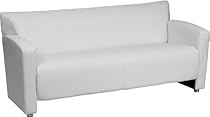 Big Sale Flash Furniture 222-3-WH-GG Hercules Majesty Series White Leather Sofa