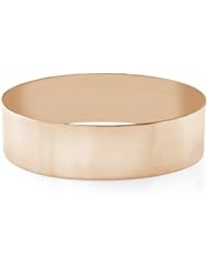 14K Rose Gold Flat Bangle Bracelet, 19mm (3/4") [Jewelry]