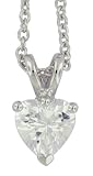Platinum Overlay Sterling Silver 6x6mm Heart Shaped Cubic Zirconia Pendant 31RxfrzEPUL. SL160 Platinum Overlay Sterling Silver 6x6mm Heart Shaped Cubic Zirconia Pendant