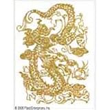 Topography Sparkly Glitter Iron-Ons 1/Pkg - Dragon
