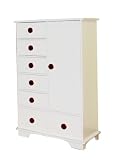 Berg Oslo Chiffarobe with 7 Drawers and 1 Large Door White/Espresso