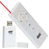August LP105 - Wireless Presenter - Schnurlos Powerpoint (RF) Fernbedienung mit Vor- und R&uuml;ckbl&auml;tter Tasten sowie Laserpointer und Maus Steurkreuz - August