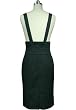 Black High Waist Pencil Skirt with Suspenders S
