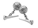 Silver Cufflinks Golf Tee & Ball