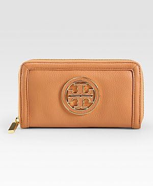 Tory Burch Amanda Continental Zip Around Wallet Age Vachetta