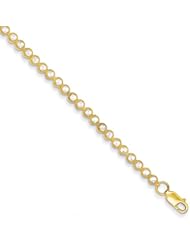 14k Yellow Gold & Rhodium D/C Circles Bracelet