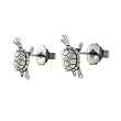 Sterling Silver Turtle Stud Earrings