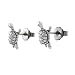 Sterling Silver Turtle Stud Earrings