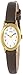 Timex Women's T2N256 Classic Cavatina Gold-Tone Case Brown Leather White Dial Watch