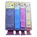 Chipped - 1 Set Compatible Ink Cartridges with chip for Canon Pixma MP520 / MP 520 Printer by GFS - 1x PGI-5BK Black, 1x CLI-8C Cyan, 1x CLI-8M Magenta, 1x CLI-8Y Yellow