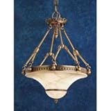 00-0151-G8-55 U Pendant in Bronze and White alabaster by LEDS