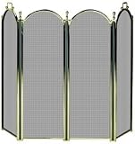 Outdoor Living : UniFlame 4 Fold Solid Brass Premium Screen
