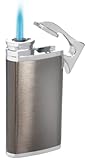 Visol Iceman Black Satin Torch Flame Lighter