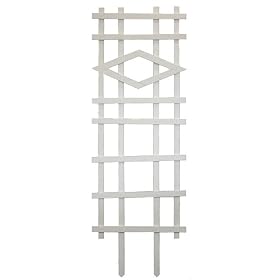 Lakeland Mills 6-Foot Deluxe Diamond Trellis, Whitewash by 