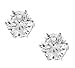 Sterling Silver 925 Clear CZ 8mm Brilliant Cut Round Stud Earrings