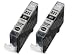 Double Pack Compatible CLI-221BK (2 BLK) With Chip