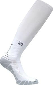 Vitalsox Patented Performance Graduated Compression Socks, White, Large