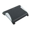 Safco&reg; Restase Adjustable Footrest, Black with Silver Accents.
