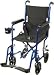 AFW Series Aluminum Transport Chair - Fixed Arm {Non Removable}, Red, 17, Swingaway Footrests