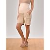 A Pea in the Pod Collection: Secret Fit Belly(tm) Cargo Pockets Solid Fabric Maternity Bermuda Shorts