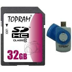 Topram 32GB SD 32G SDHC Class 10 Extreme Speed Secure Digital Memory Card (SD Ver. 3.0) with R5 Card