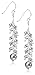 Silver Grey Pearl Crystal Drop Earrings