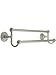 18" Brass Double Towel Bar With Lancaster Rosettes In Satin Nickel