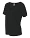 Bella 8815 Ladies Slouchy V-Neck Tee - Black, Medium
