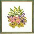 Eva Rosenstand Snowdrops Violet Flowers Counted Cross Stitch Kit #12-888