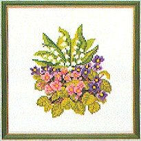 Eva Rosenstand Snowdrops Violet Flowers Counted Cross Stitch Kit #12-888