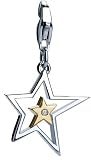 Star in Star Sterling Silver Diamond Charm by Hot Diamonds