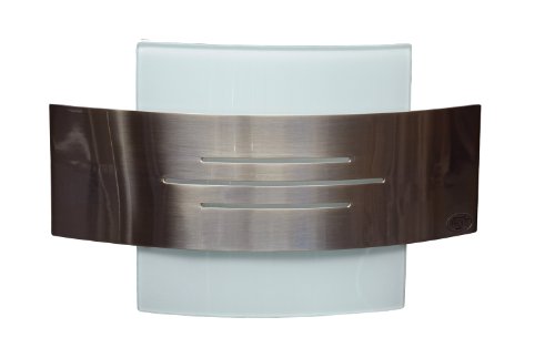 Wofi Wandleuchte, 1-flammig, Tiefe 8.5 cm, Glash&ouml;he 18 cm, Glasbreite 18 cm, Dekoplatten H Preisvergleich